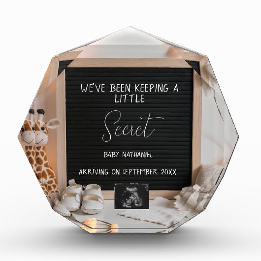 Eine süße Ankündigung einer Schwangerschaft von Gi Fotoblock (Vorderseite)