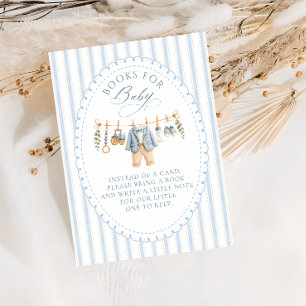 Eine süße Babykleidung für Jungen Baby Shower Büch Begleitkarte