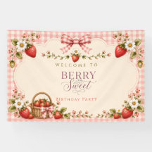 Eine süße Beeren-Geburtstagsfeier- Banner