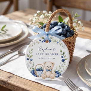 Eine süße Blaubeer-Babyparty individuell Geschenkanhänger