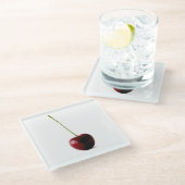 Eine süße Cherry-Küste Glasuntersetzer (Schrägansicht)