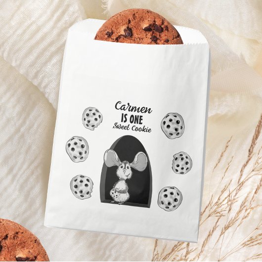 Eine süße Cookie-Maus zum ersten Geburtstag Geschenktütchen