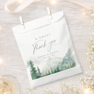 Eine süße Dankeschön-Nachricht Sage Mountain Fores Geschenktütchen