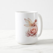 Eine süße Feen-Rosa-Tasse Kaffeetasse (VorderseiteRechts)