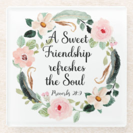 Eine süße Freundschaft erfrischt das Soul Glasuntersetzer