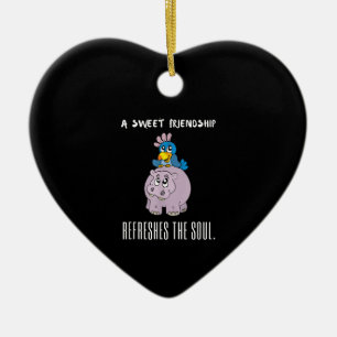 Eine süße Freundschaft erfrischt das Soul Lila Hip Keramik Ornament
