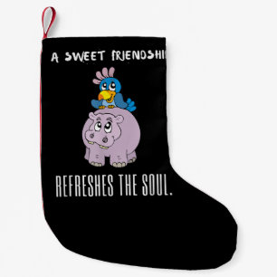 Eine süße Freundschaft erfrischt das Soul Lila Hip Kleiner Weihnachtsstrumpf