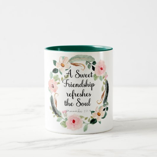 Eine süße Freundschaft erfrischt das Soul Zweifarbige Tasse (Mittel)