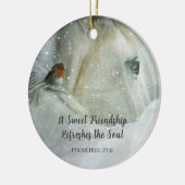 Eine süße Freundschaft Pferd und Vögel Ornament (Links)