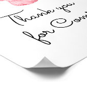 Eine süße Girl Baby Kleidung Danke, dass ihr gekom Poster (Ecke)