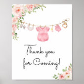 Eine süße Girl Baby Kleidung Danke, dass ihr gekom Poster (Vorne)