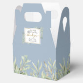 Eine süße Grün-Dusty Blue Wedding Geschenkschachtel (Geöffnet)