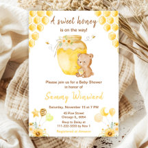 Eine süße Honey Bear Baby Dusche