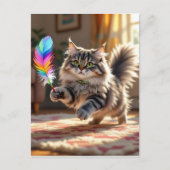 Eine süße Katze, die in der Touch Behalten wird Postkarte (Vorderseite)