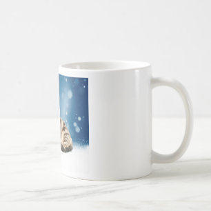 Eine süße Katze mit roter Santa-Mütze Weihnachten  Kaffeetasse