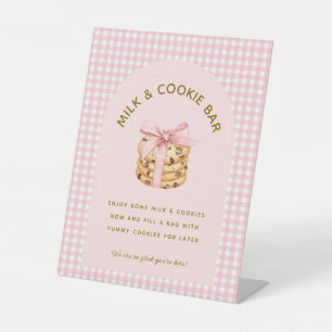 Eine süße Kekse Mädchen Erstgeburt Milch & Cookie Sockelschild