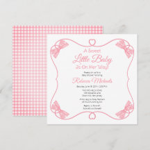 Eine süße kleine Baby Pink Bows Girl Baby Dusche