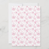 Eine süße kleine Baby Toile Bear Pink Babydusche Einladung (Rückseite)