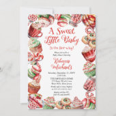 Eine süße kleine Babycreme-Rahmen-Dusche Einladung (Vorderseite)