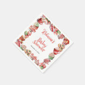 Eine süße kleine Babycreme-Rahmen-Dusche Serviette (Ecke)