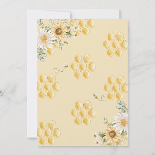 Eine süße, kleine Babydusche Einladung (Rückseite)