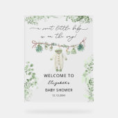 Eine süße kleine Babykleide Babydusche - Empfang Acrylschild (Vorderseite)