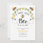 Eine süße Kleine Biene, Bienenbaby-Dusche Einladung (Vorderseite)