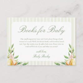 Eine süße kleine Birne-Babydusche für Baby Begleitkarte