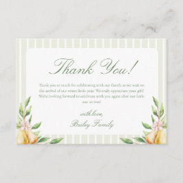 Eine süße kleine Birne-Duschnuppe, grün Dankeskarte