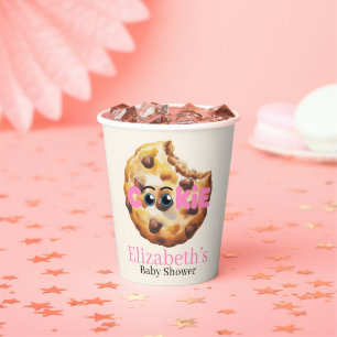 Eine süße kleine Cookie-Rosa-Baby-Party Pappbecher