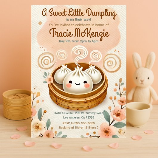 Eine süße kleine duftende Babydusche Einladung