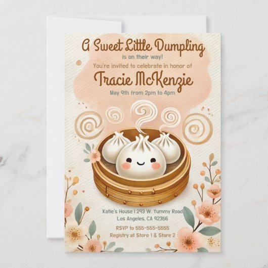 Eine süße kleine duftende Babydusche Einladung (Vorderseite)