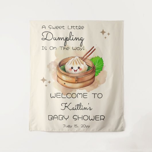 Eine süße kleine duftende Kwai-Babydusche im Hinte Wandteppich (Vorderseite)