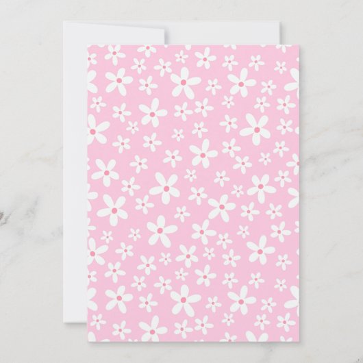 Eine süße kleine Erdbeerdusche Einladung (Rückseite)