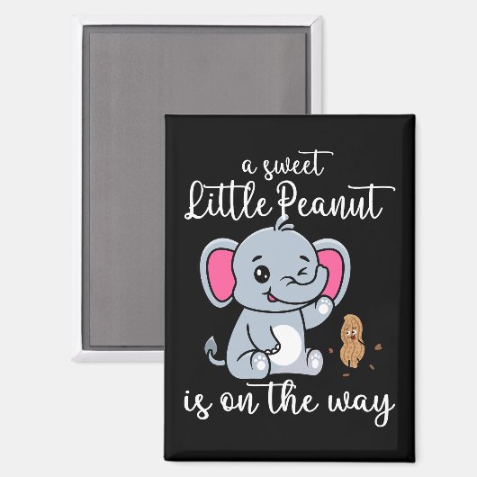 Eine süße kleine Erdnuss auf dem Weg neues Baby Co Magnet (Vorderseite/Rückseite)