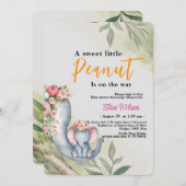 Eine süße kleine Erdnuss ist unterwegs Einladung (Vorne/Hinten)