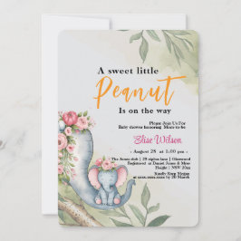 Eine süße kleine Erdnuss ist unterwegs Einladung