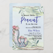 Eine süße kleine Erdnuss ist unterwegs Einladung (Vorne/Hinten)