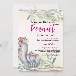 Eine süße kleine Erdnuss ist unterwegs Einladung