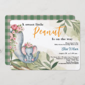 Eine süße kleine Erdnuss ist unterwegs Einladung (Vorne/Hinten)