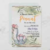 Eine süße kleine Erdnuss ist unterwegs Einladung (Vorne/Hinten)