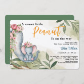 Eine süße kleine Erdnuss ist unterwegs Einladung (Vorne/Hinten)