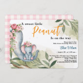 Eine süße kleine Erdnuss ist unterwegs Einladung (Vorne/Hinten)