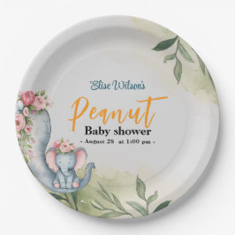 Eine süße kleine Erdnuss ist unterwegs Pappteller