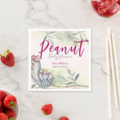 Eine süße kleine Erdnuss ist unterwegs Serviette (Beispiel)