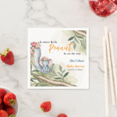 Eine süße kleine Erdnuss ist unterwegs Serviette (Beispiel)