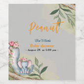 Eine süße kleine Erdnuss ist unterwegs Weinetikett (Einzelnes Label)