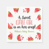 Eine süße Kleine Girl Watermelon Kinderdusche Serviette (Vorderseite)