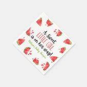 Eine süße Kleine Girl Watermelon Kinderdusche Serviette (Ecke)