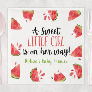 Eine süße Kleine Girl Watermelon Kinderdusche Serviette